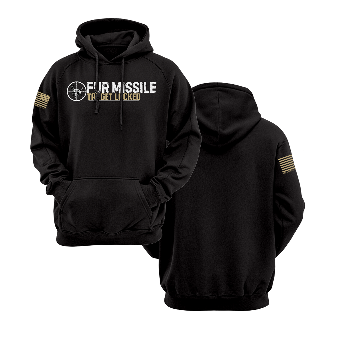 Fur Missile Target Locked Hoodie | Dark Horse Coffee Co
