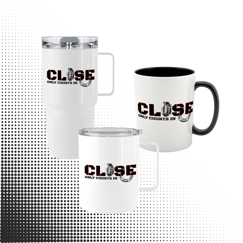 Dark Horse | Close only Counts Tumblers & Mug