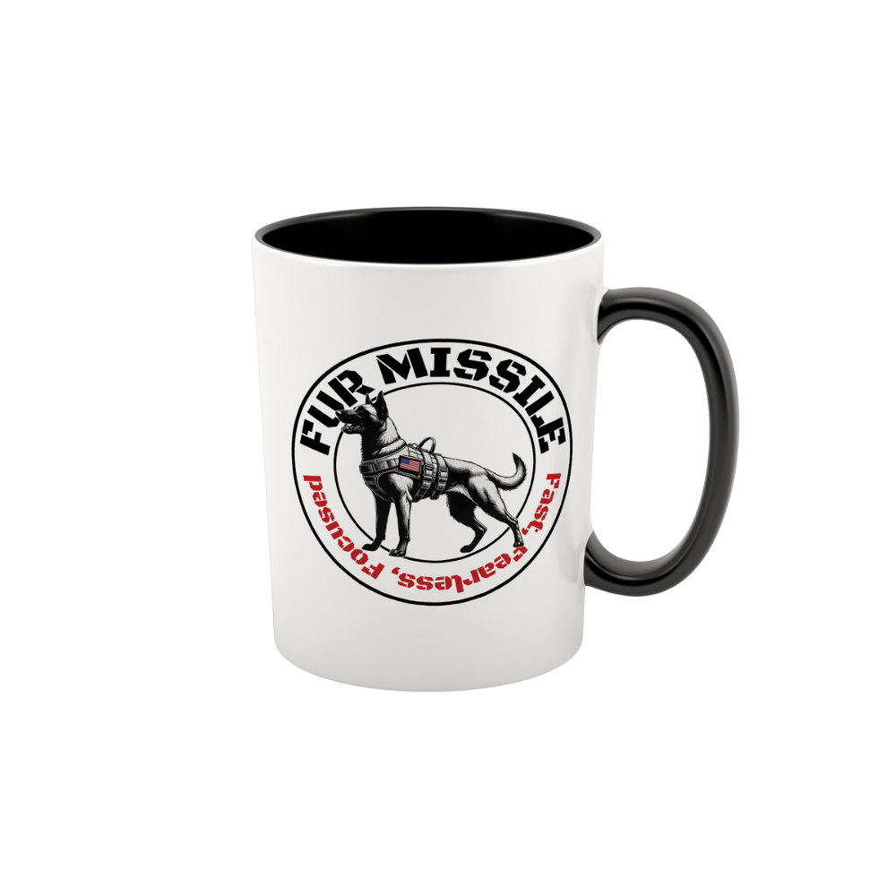 20 oz stainless steel Fur Missile V2 tumbler with K9 emblem