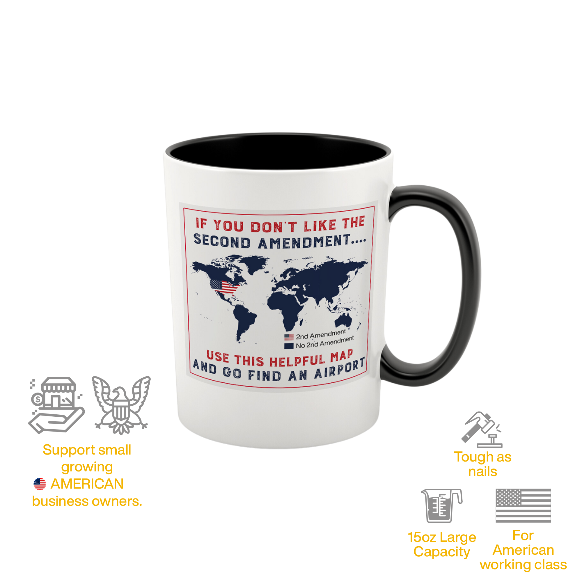 2nd Amendment Map Ceramic Mug