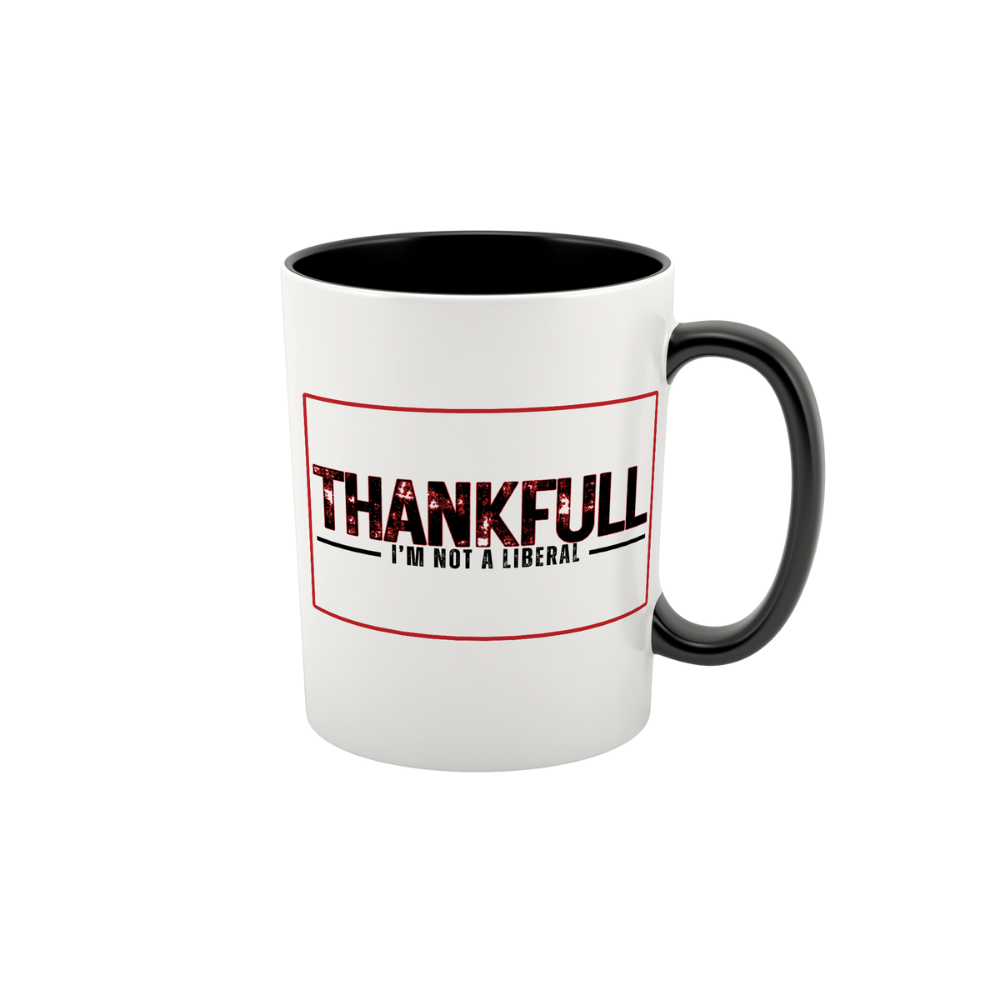15 oz Alt Text:
15 oz ceramic Trump Thankful coffee mug