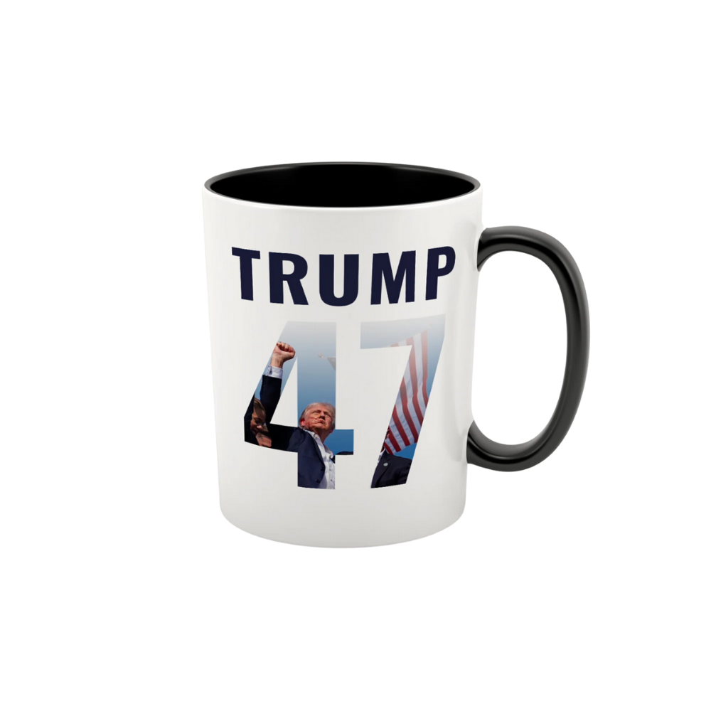 15 oz ceramic Trump 47 coffee mug