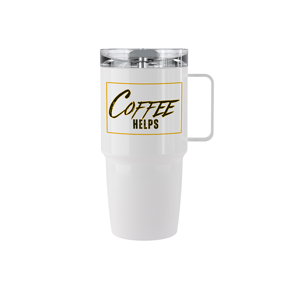 20 oz stainless steel Coffee Helps tumbler