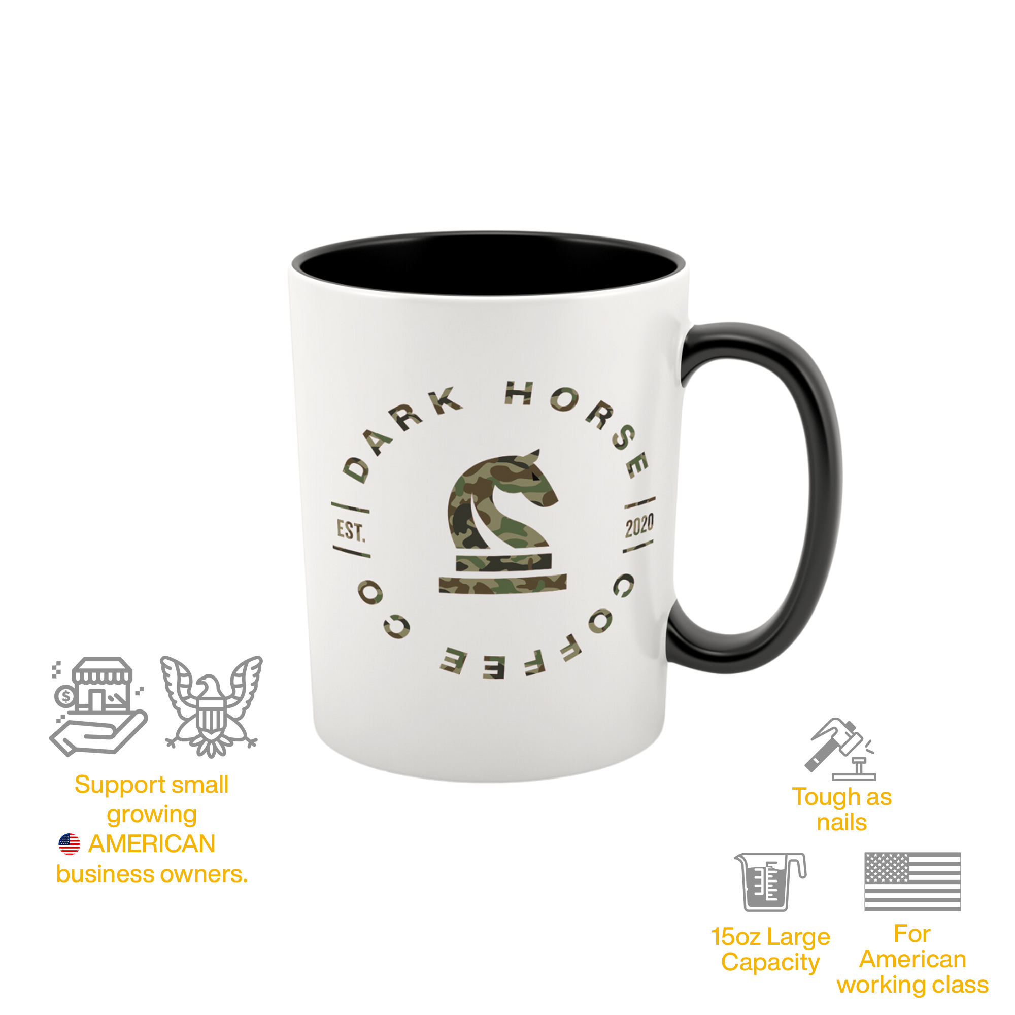 Camo Dark Horse Brand Ceramic Mug