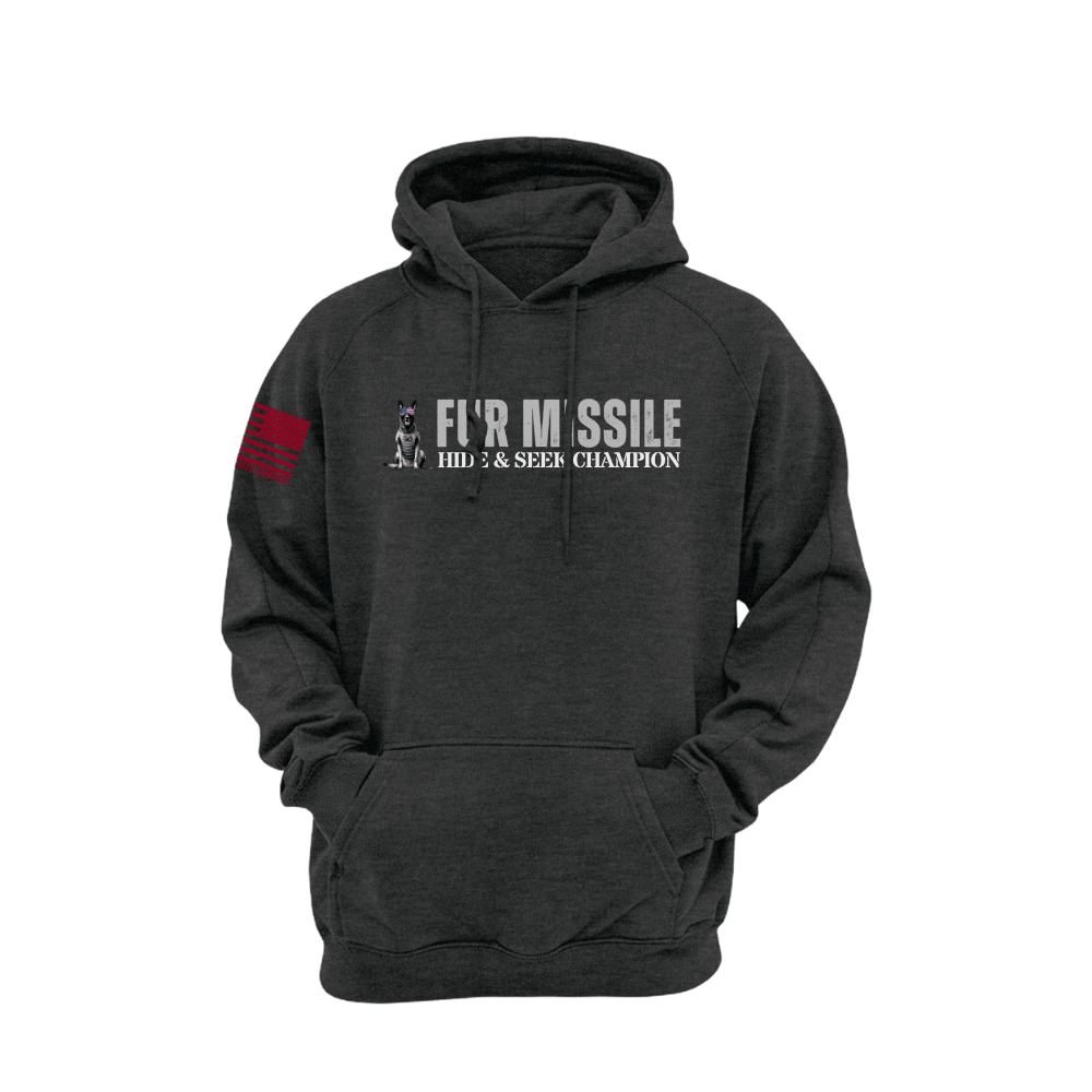 Hide & Seek Champion Charcoal Heather pullover hoodie featuring the Hide & Seek Champion design — heavyweight fleece, roomy hood, kangaroo pocket.