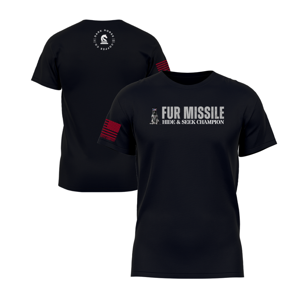 Hide & Seek Champion Black short sleeve tee featuring the Hide & Seek Champion design — a dog-lover statement piece for everyday wear.