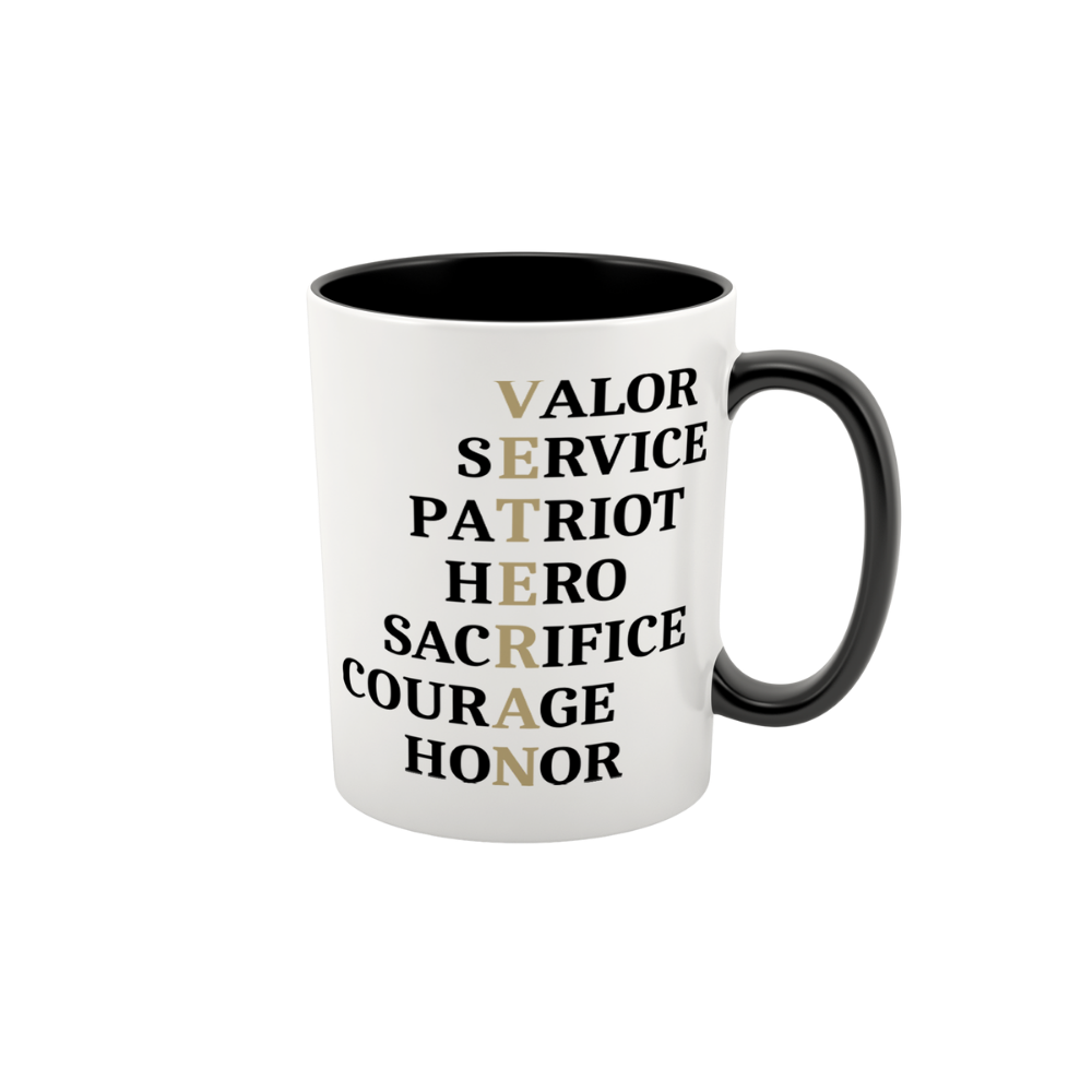 15 oz ceramic Respect and Honor veteran coffee mug