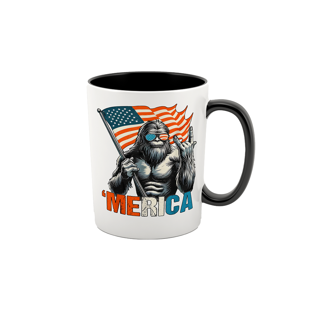 15 oz ceramic ’Merica Yeti mug with American pride design