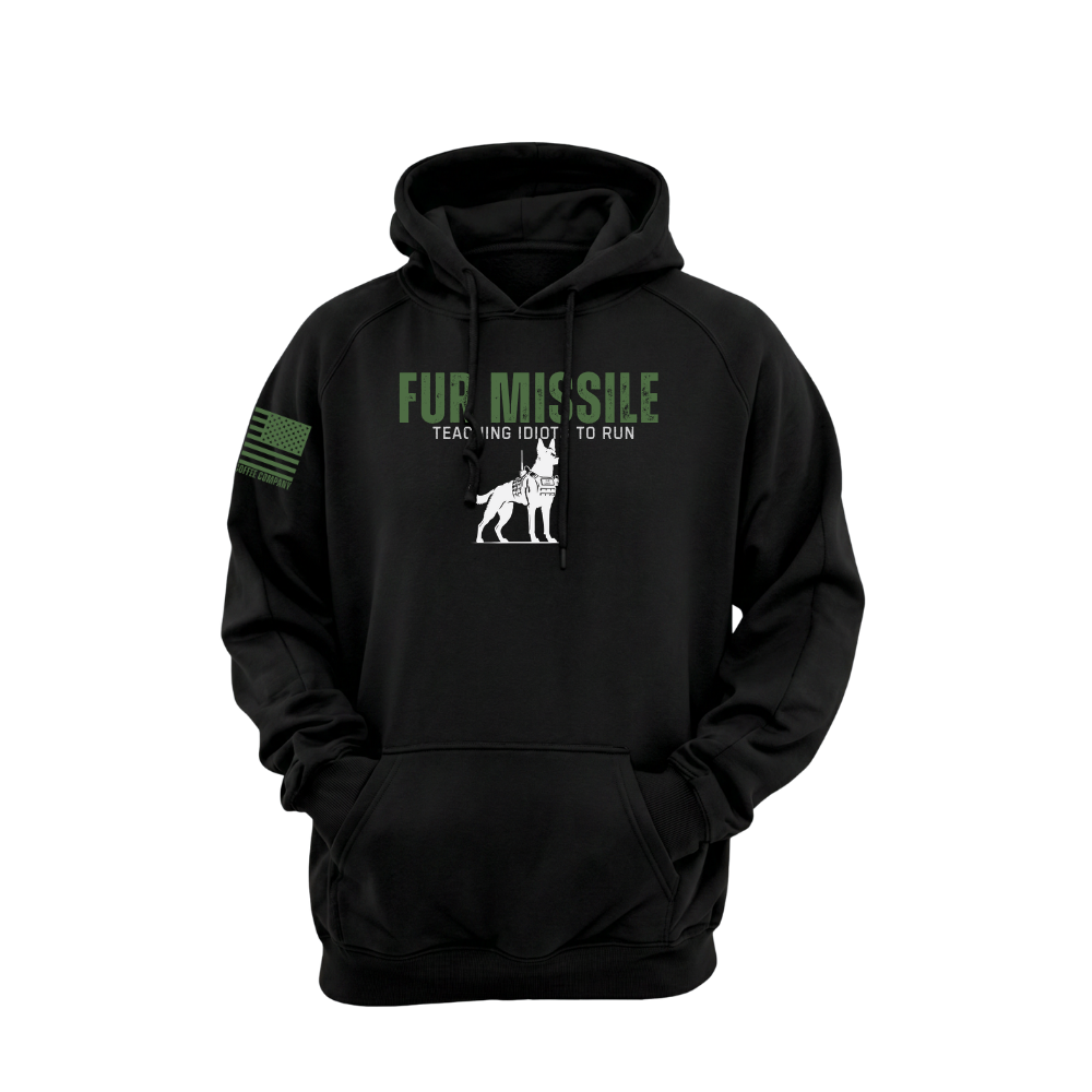 Teaching Idiots Black pullover hoodie featuring the Teaching Idiots design — heavyweight fleece, roomy hood, kangaroo pocket.