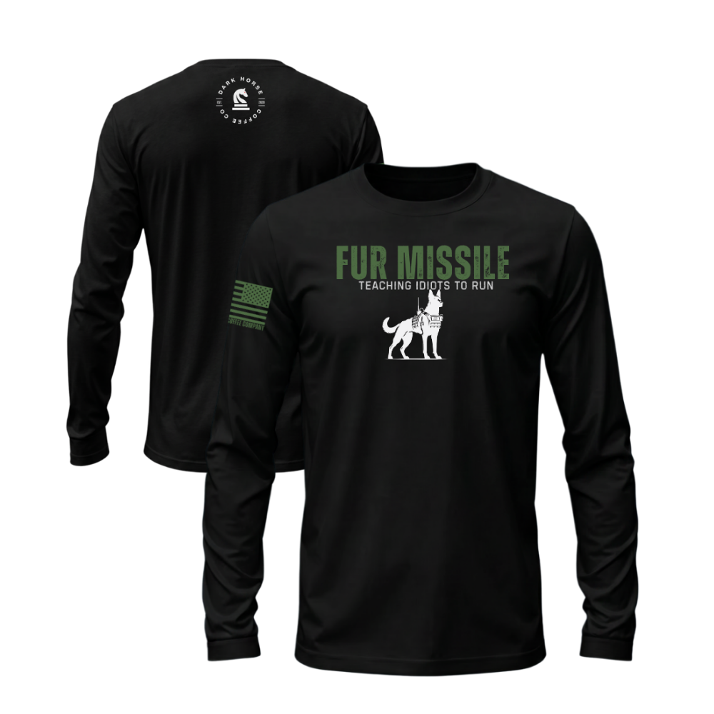 Teaching Idiots Black long sleeve tee featuring the Teaching Idiots design — built for cooler walks and layering.