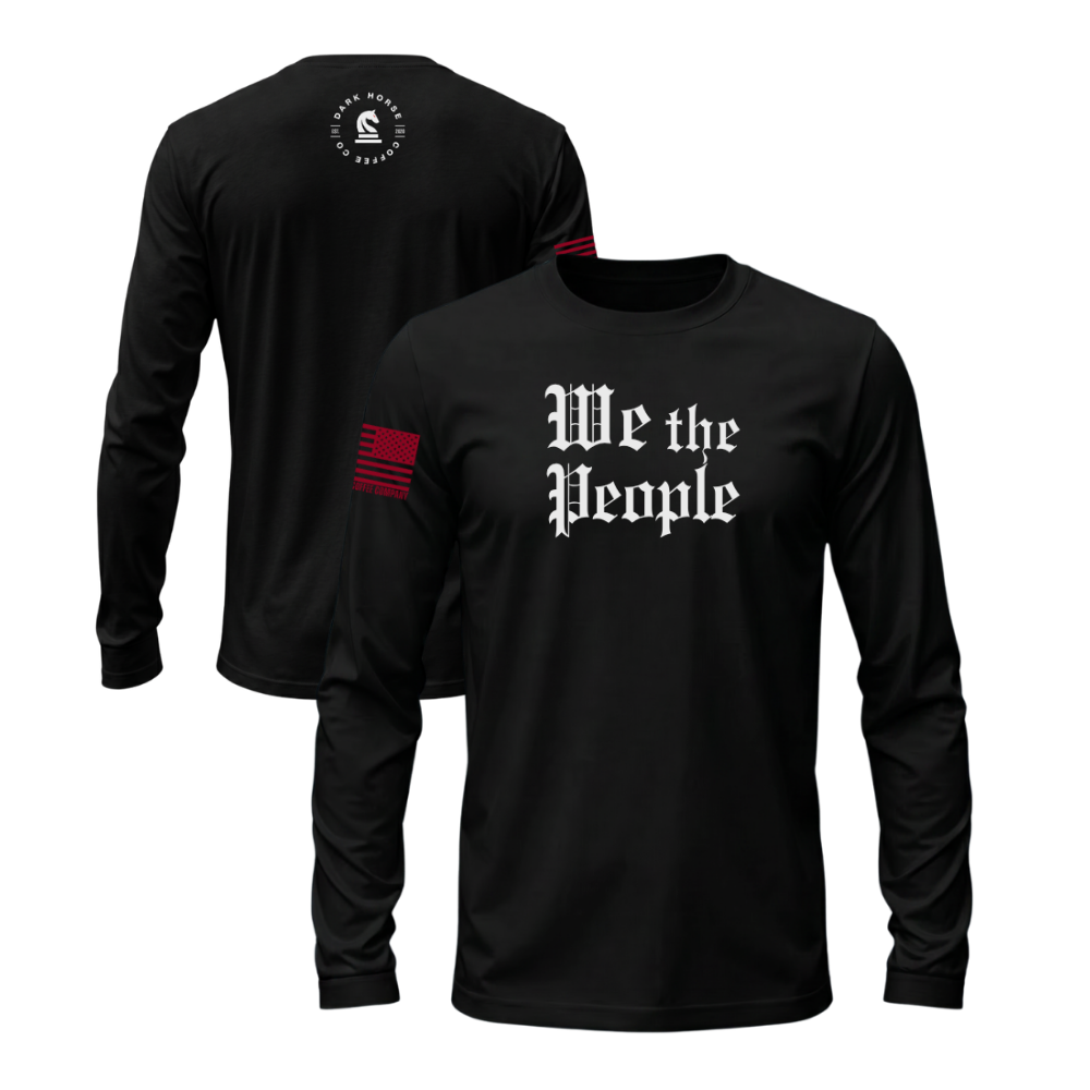 We the People Black long sleeve t-shirt featuring the We the People design — designed and printed in Florida by an American-owned small business.