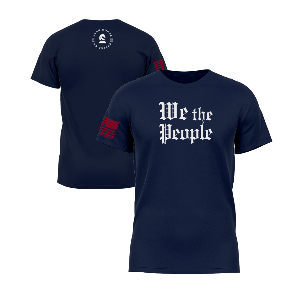 We the People Midnight Navy short sleeve t-shirt featuring the We the People design — designed and printed in Florida by an American-owned small business.