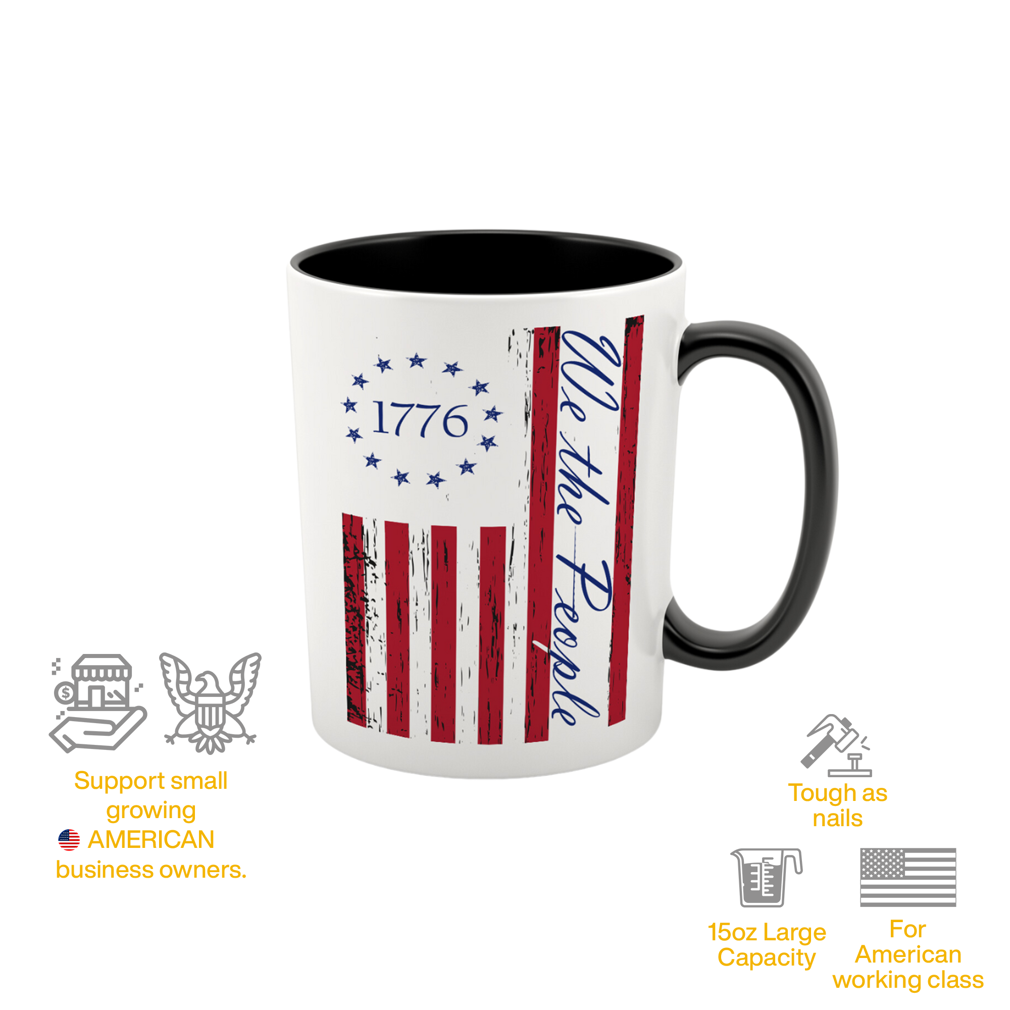 We The People Flag Ceramic Mug