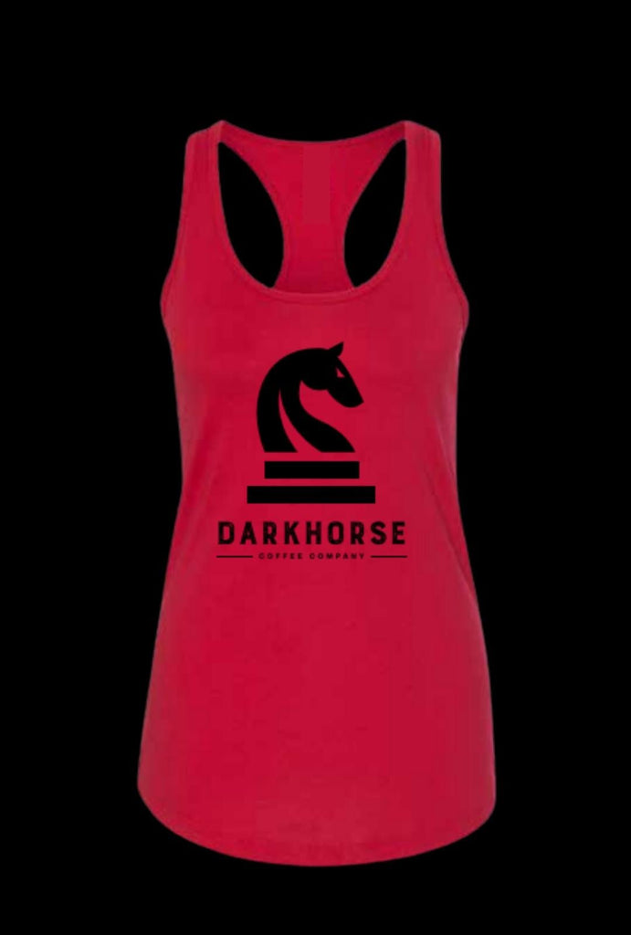 DarkHorse Womens Racerback Tank Tops - DarkHorseCoffeeCompany